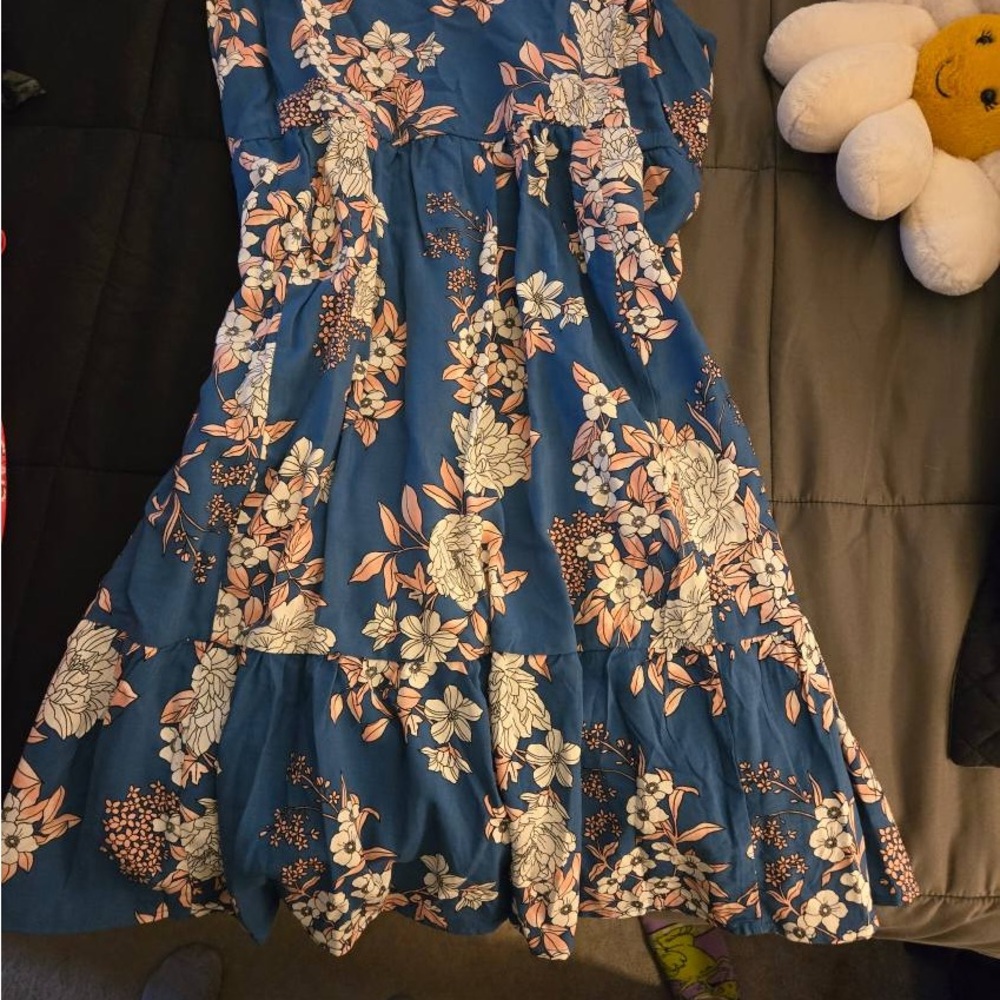 Floral Blue Dress